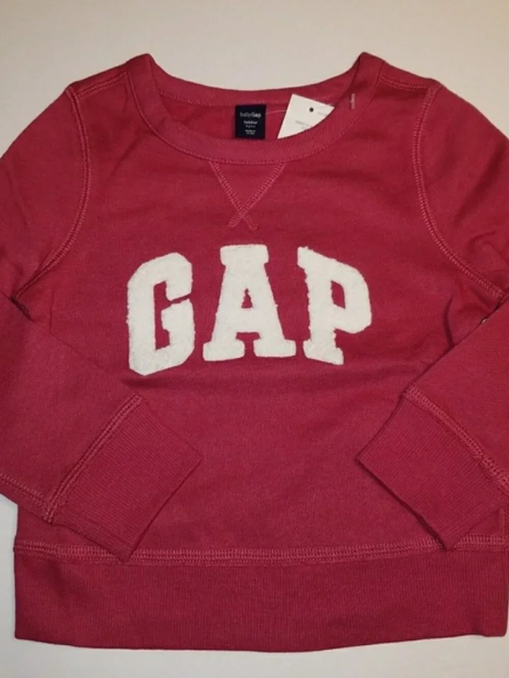 18-24 NWT Baby Gap Logo Pullover Sweatshirt Rose Chintz Pink new fall cozy